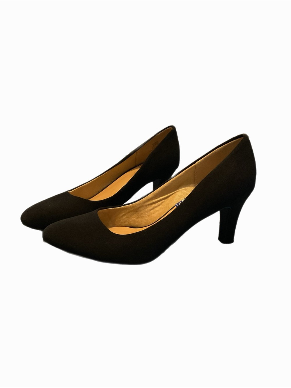 Kelly & Katie Genna Mid-Heel Pump Women's Size 8.5M Black Faux Suede Cushion+